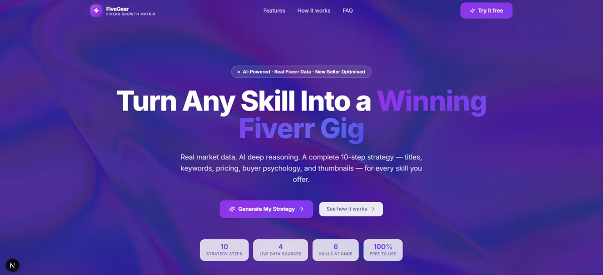 FiveOS — Fiverr Market Intelligence AI